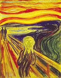 Maleriet «Skrik» av Edvard Munch, ofte brukt som et symbol på angst og sterke følelsesmessige reaksjoner.